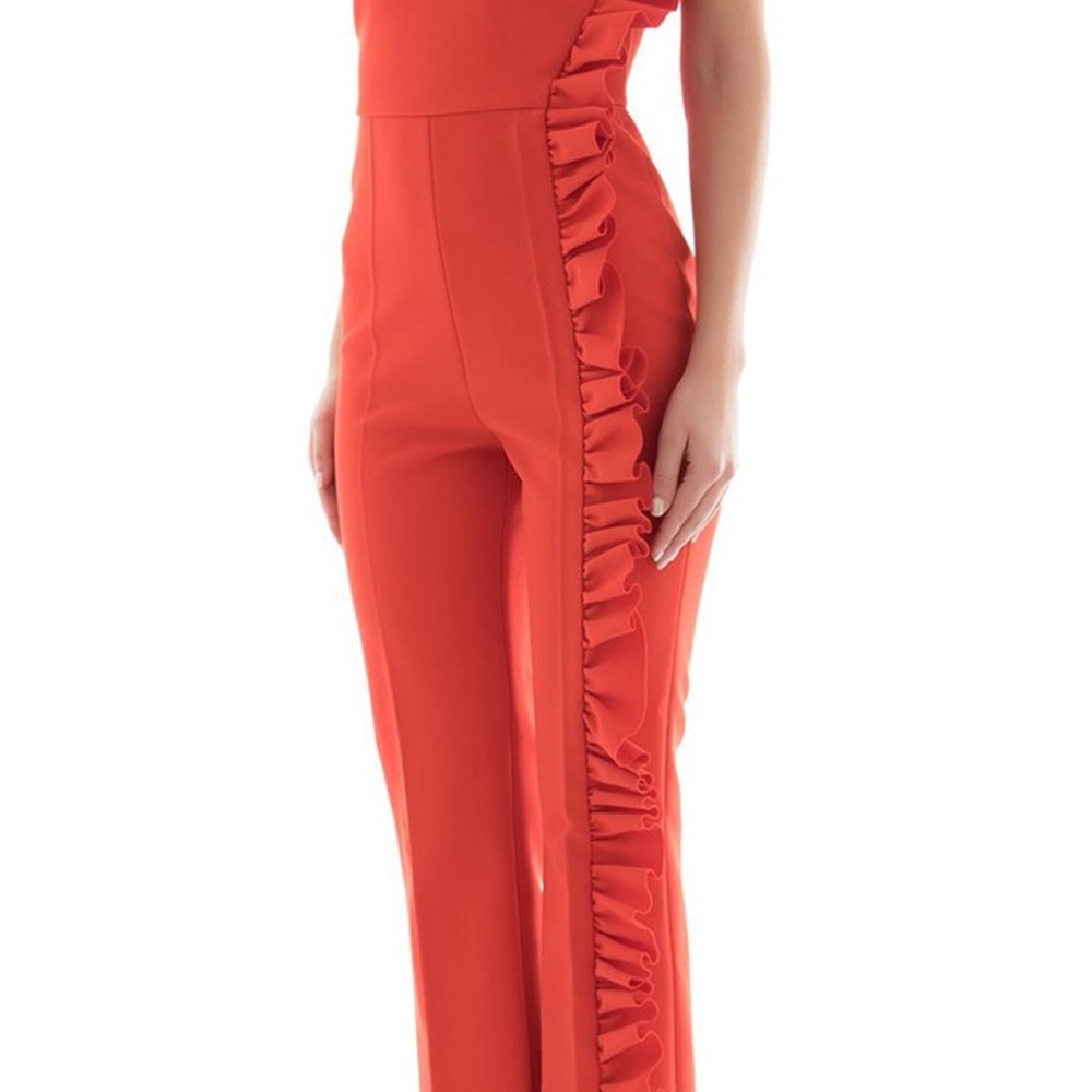 MSGM One Shoulder Ruffle Jumpsuit - Picture 3 of 7